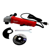 Milwaukee 6142-30 4-1/2" 11A Small Angle Grinder, Lock on, Overload Protection